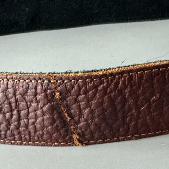 Buckle-Down Buckle Brown Leather Belt - Picture 6 of 13